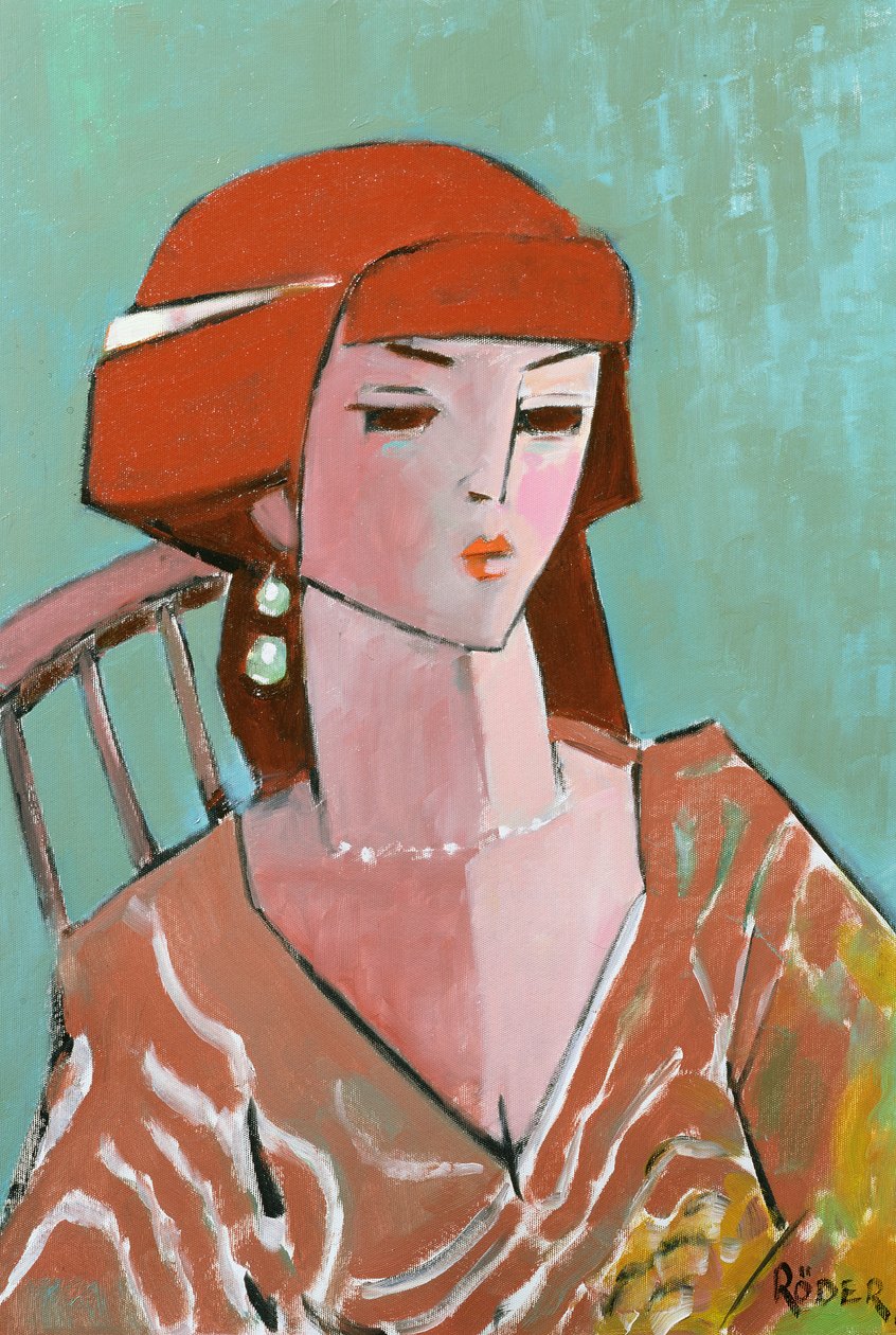 Carole R, 2007 (olje på lerretstavle) av Endre Roder