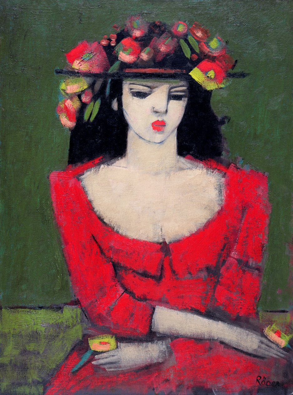 Fleur (olje på lerret) av Endre Roder