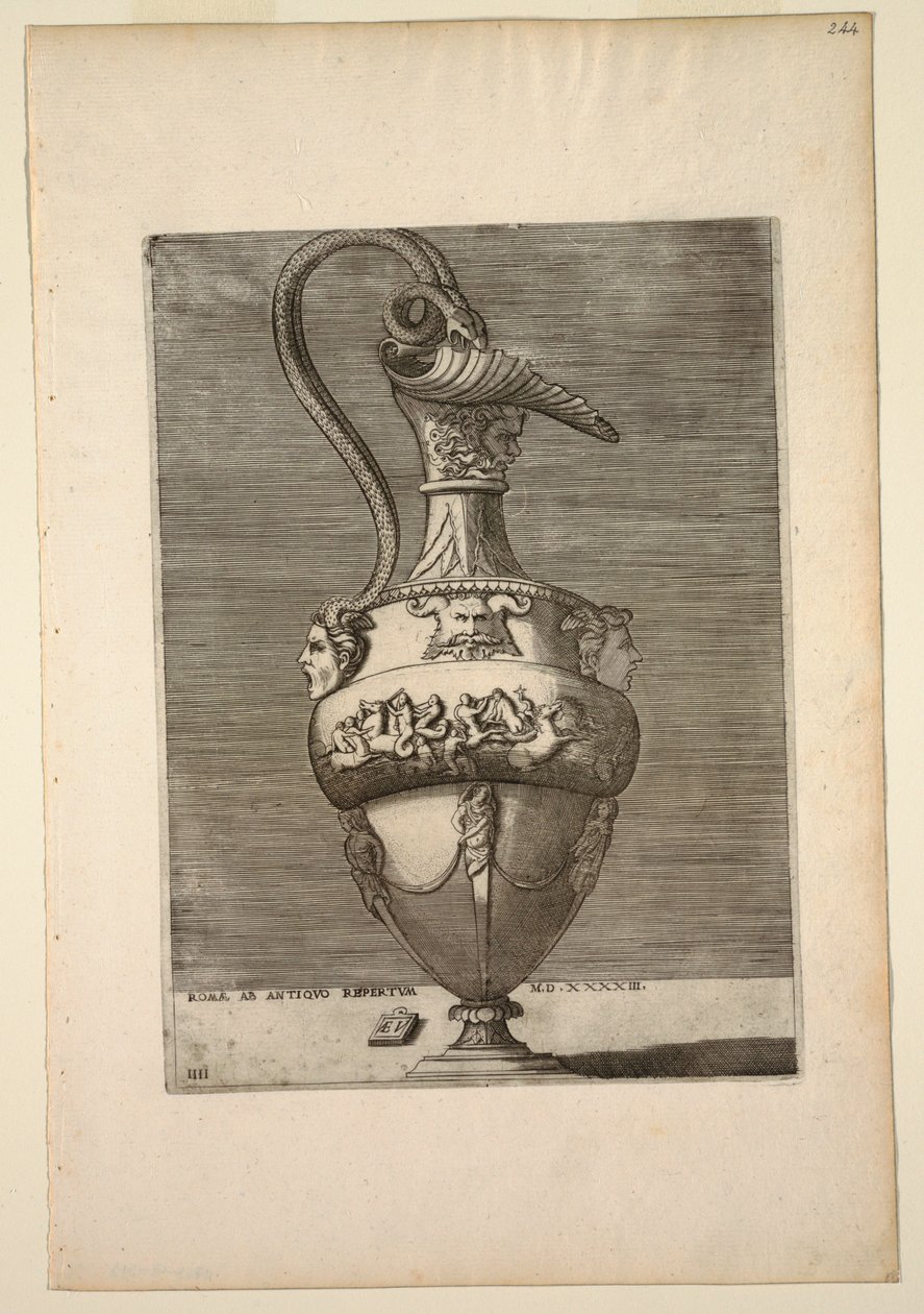 Ewer med en Bas-Relief av Enea Vico