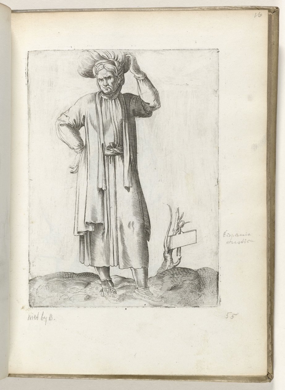 Spansk landmann ca. 1550 Holdningene til forskjellige nasjoner i vår tidsalder (serietittel) av Enea Vico