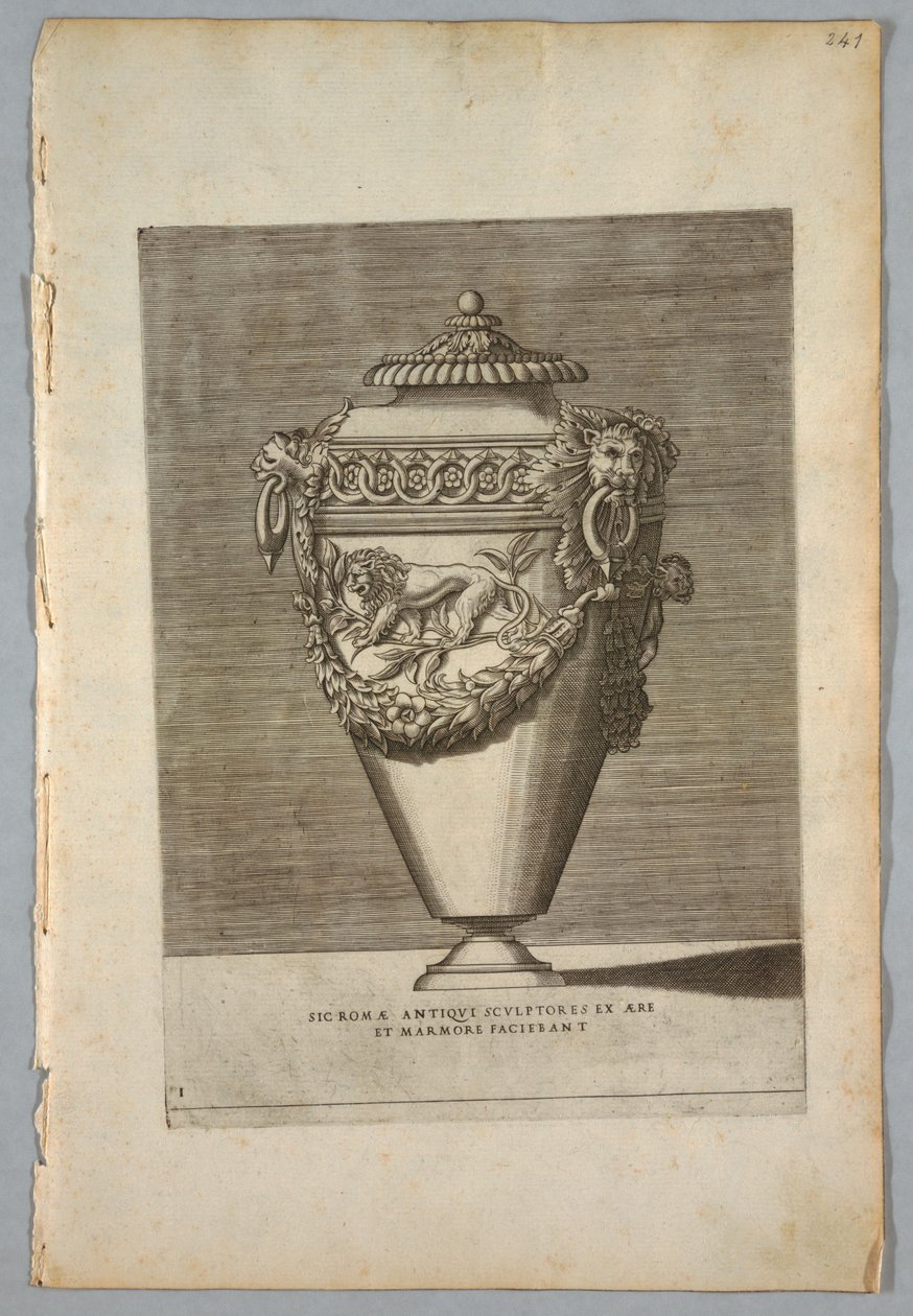 Vase (plate 1 i en serie) av Enea Vico