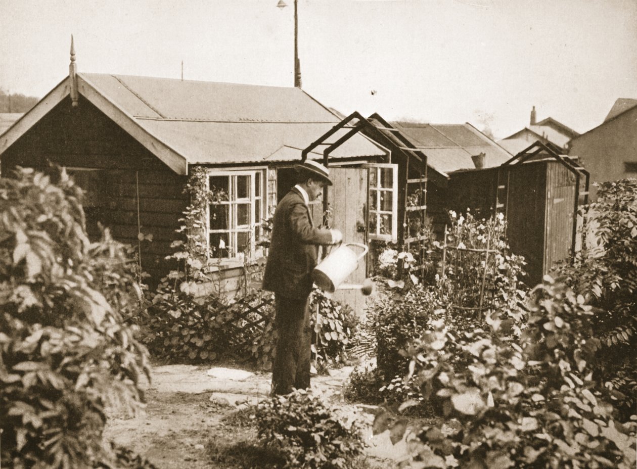 A Chalet in the Gardens, Lofthouse Park, illustrasjon fra tyske fanger i Storbritannia (fotogravyr) av English Photographer