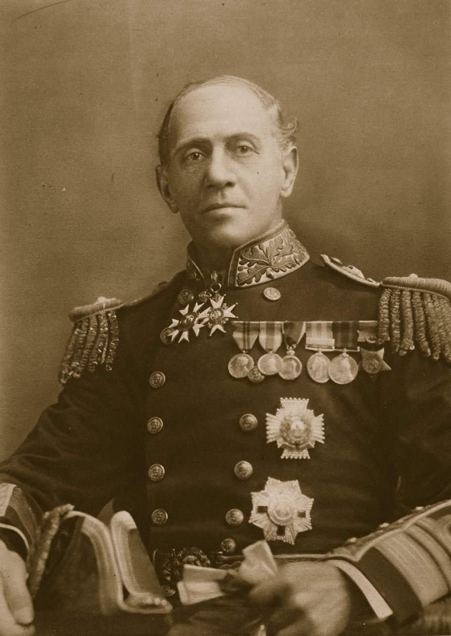 Admiral Sir Cecil Burney, K.C.B., G.C.M.G., nestkommanderende for Grand Fleet, 1914-19 av English Photographer