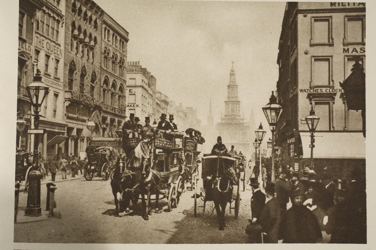 Aldwych på slutten av det nittende århundre (sepia-bilde) av English Photographer