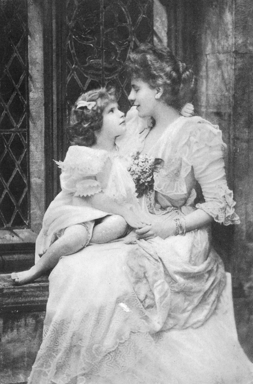 Alice Keppel med datteren Violet Trefusius, 1905 av English Photographer