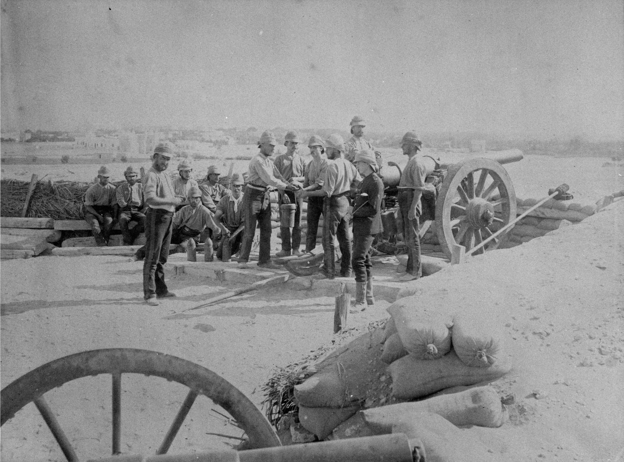 Britiske styrker etter erobringen av Alexandria, 1882 av English Photographer