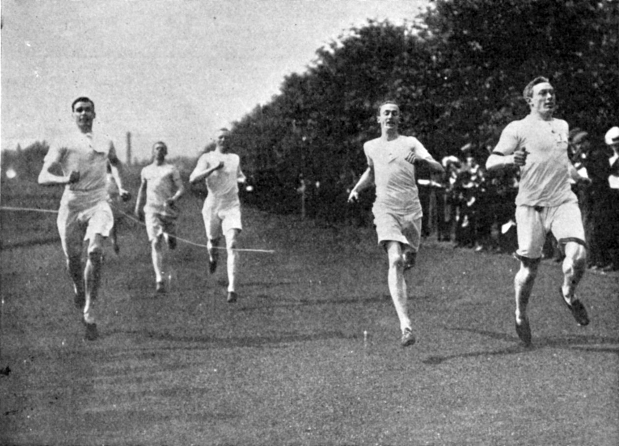 C.H Jupp vant 220 Yards Challenge Cup, illustrasjon fra The King, 25. mai 1901 av English Photographer