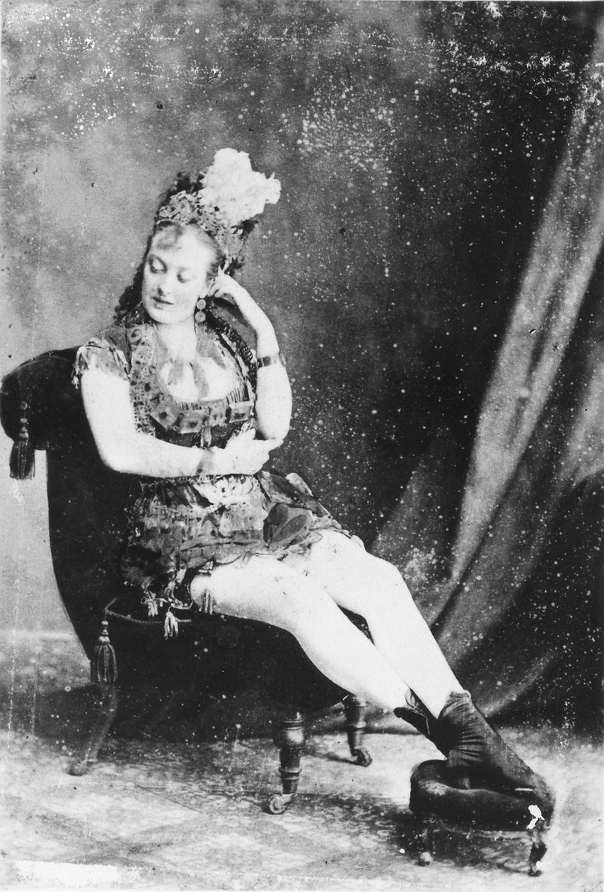Carte de Visite av frøken Lardy Wilson, ca. 1870-tallet (albumtrykk) av English Photographer