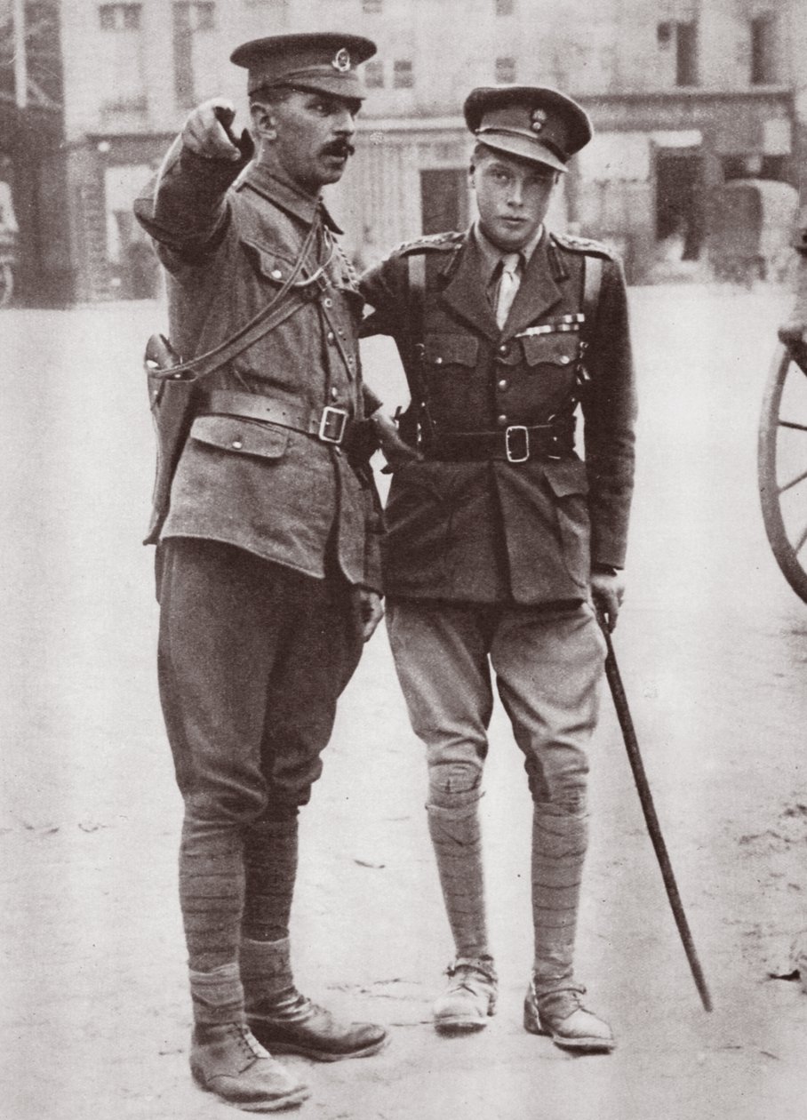 Edward, Prince of Wales, meldte seg umiddelbart på og ba om å få lov til å tjene ved fronten, 1916 av English Photographer