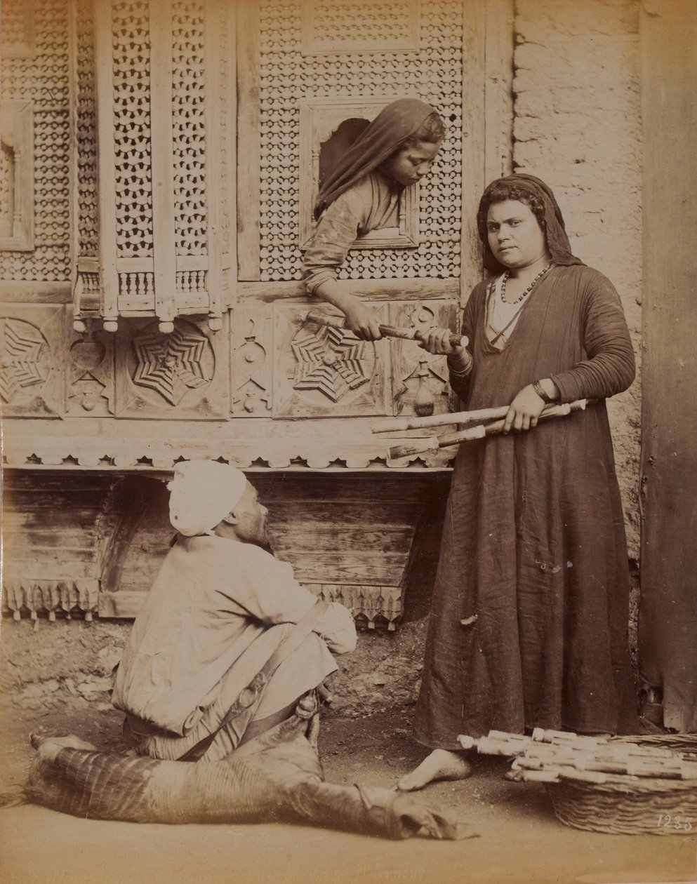 Egyptisk familie, 1893 av English Photographer