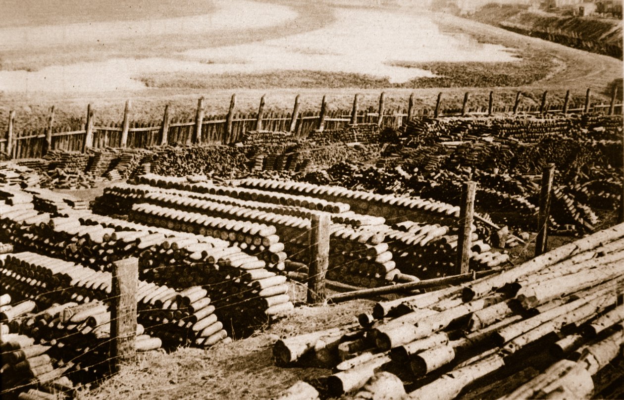 Gassskaller ved Luttre, Belgia, 1914-19 av English Photographer