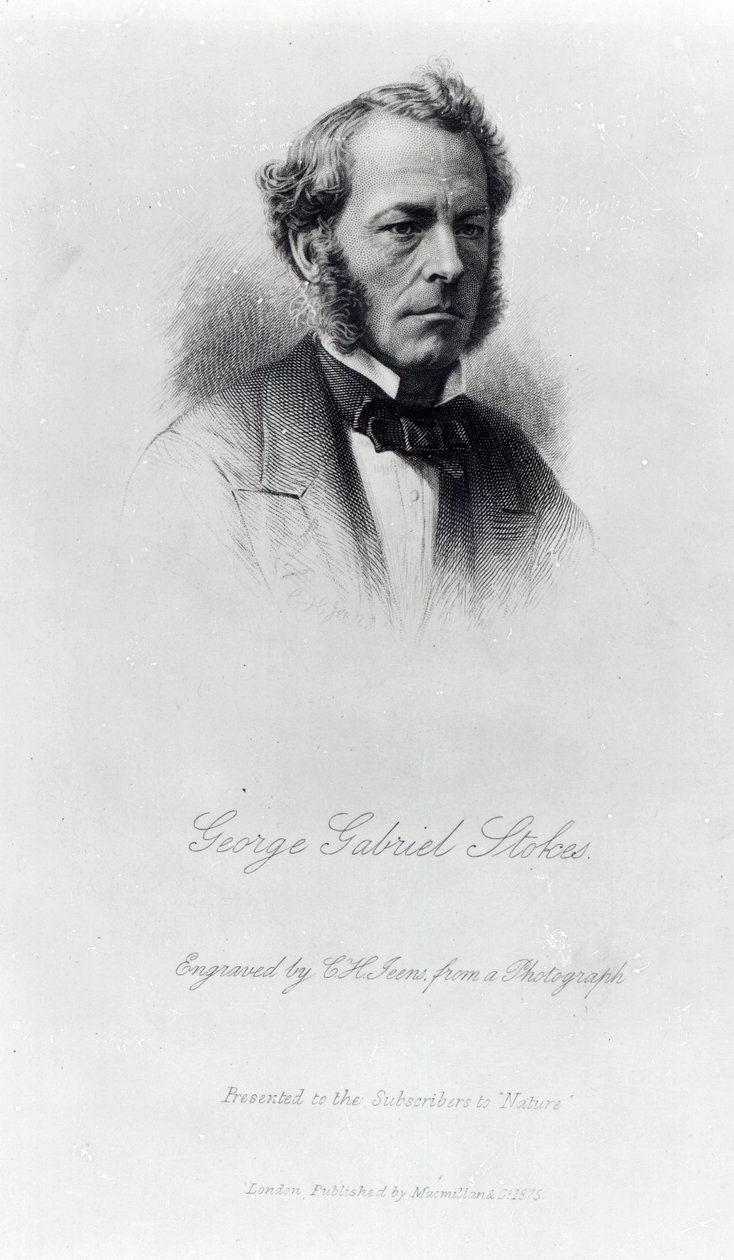 George Gabriel Stokes, gravert av CH Jeens, 1875 av English Photographer