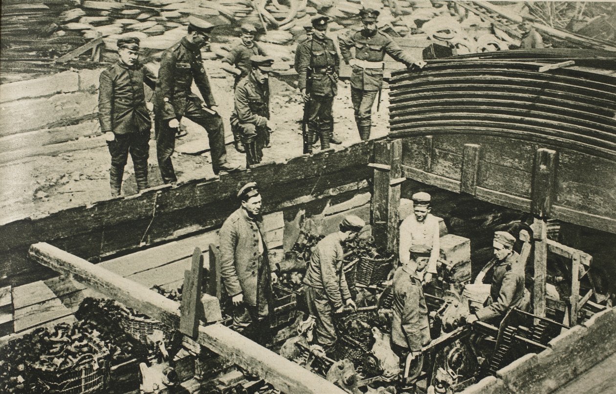 Tysk byttedeponi i Belgia, 1914-19 av English Photographer