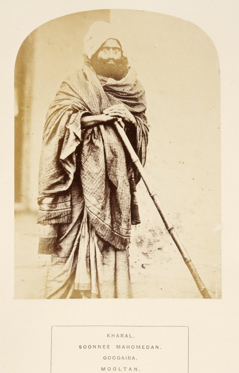 Kharal, Soonnee Mahomedan, Googaira, Mooltan, fra The People of India, av J. Forbes Watson, utgitt 1868 (albumtrykk) av English Photographer
