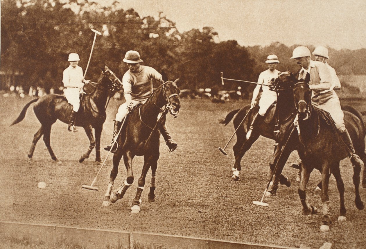 King Edward spiller polo på Long Island, New York, 1930-tallet av English Photographer