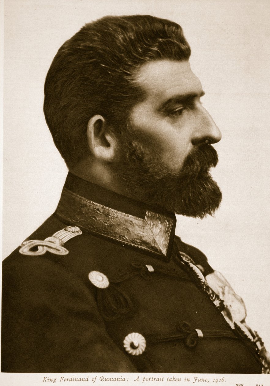 Kong Ferdinand av Romania: Et portrett tatt i juni 1916 av English Photographer