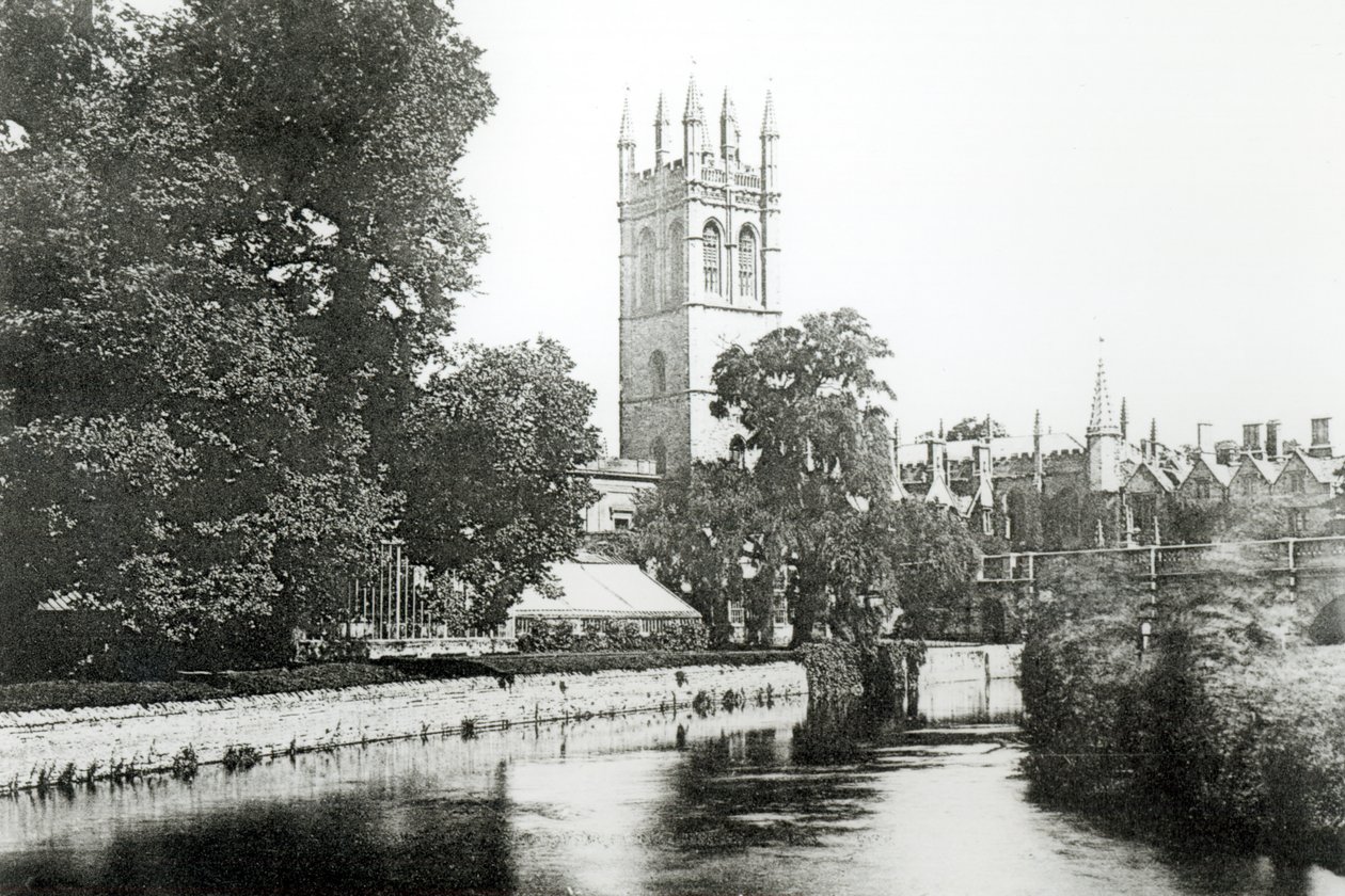 Magdalen College fra Cherwell av English Photographer