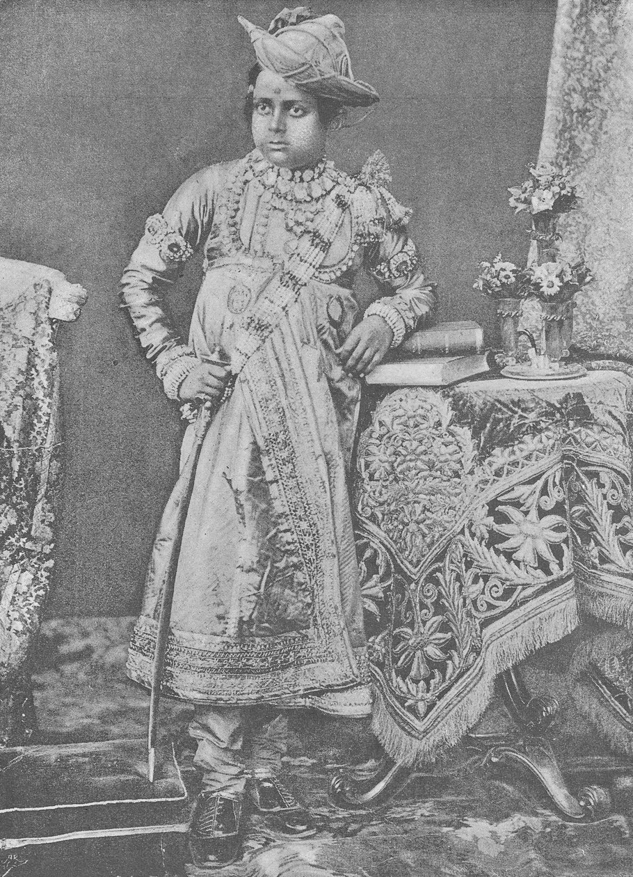 Maharaja Madho Rao Scindia fra Gwalior av English Photographer