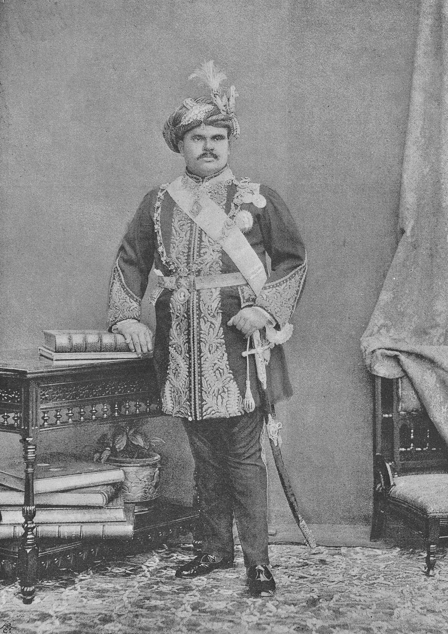 Maharaja Takhatsinhji fra Bhavnagar av English Photographer