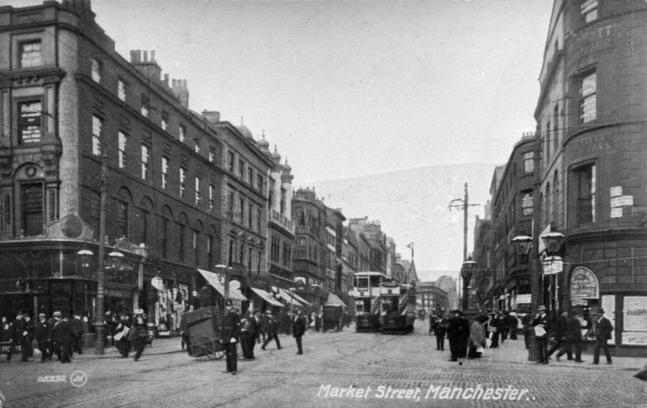 Market Street, Manchester, ca. 1910 av English Photographer
