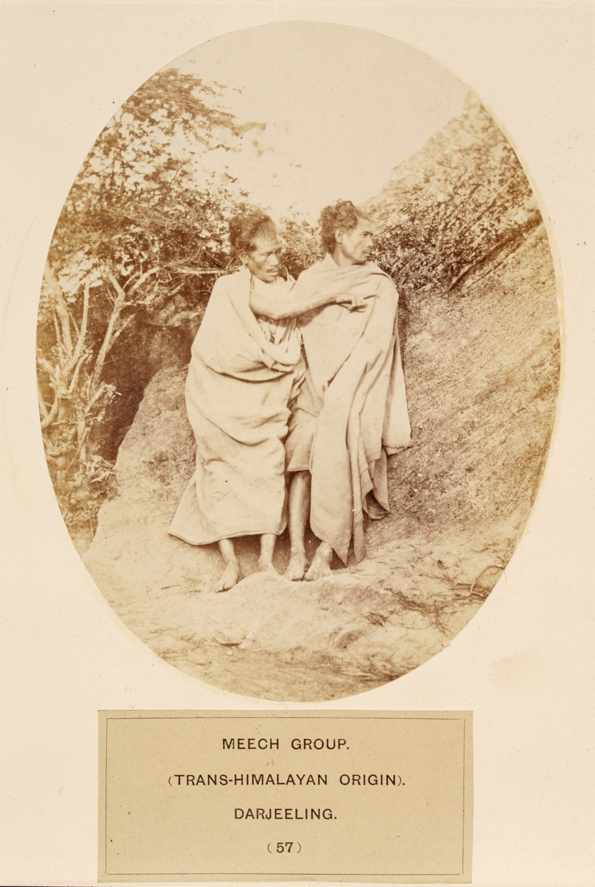 Meech Group (Trans-Himalayan Origin), Darjeeling, fra The People of India, av J. Forbes Watson, utgitt 1868 (albumtrykk) av English Photographer