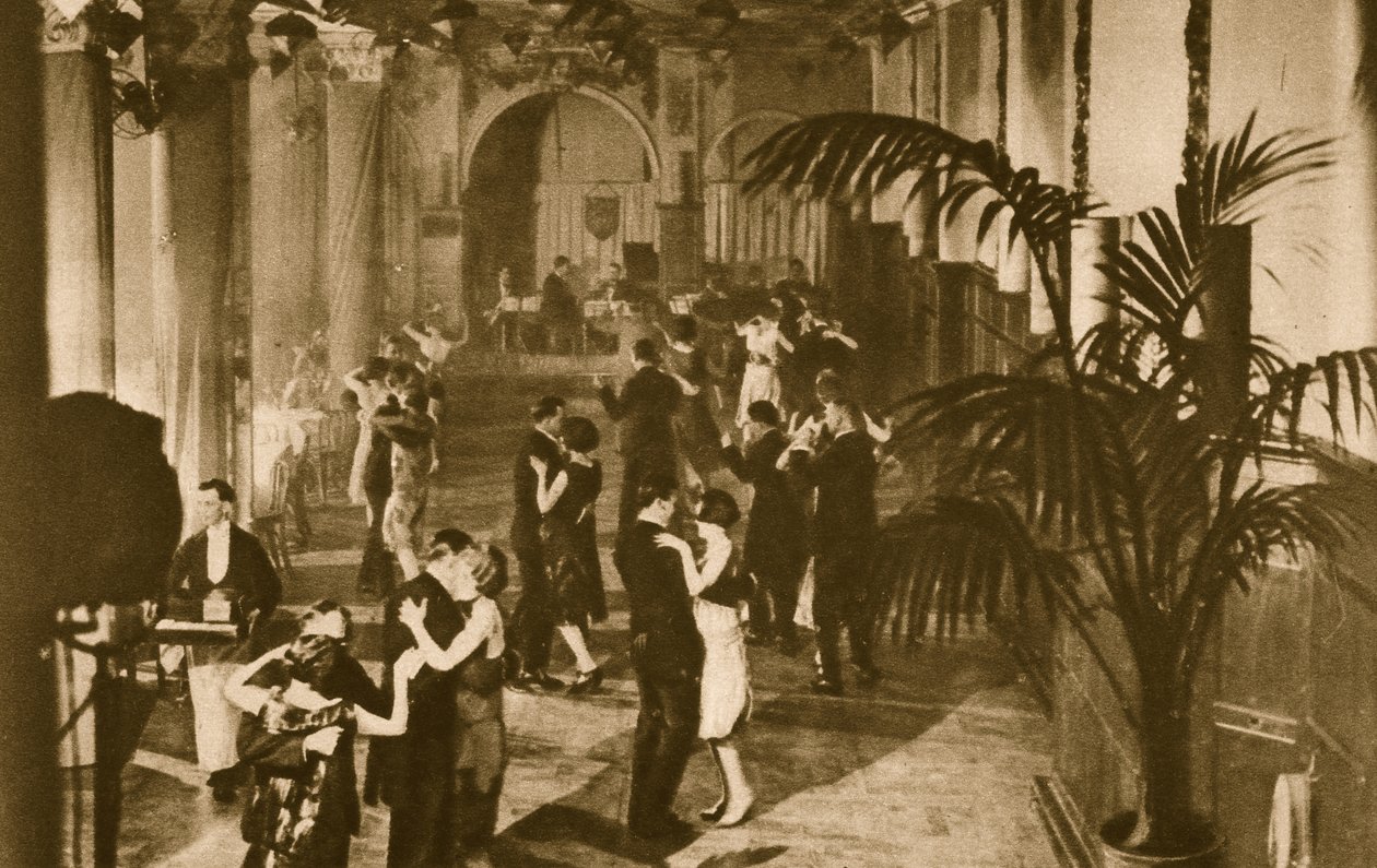 Medlemmer på dansegulvet på Murrays Club (sepia-bilde) av English Photographer
