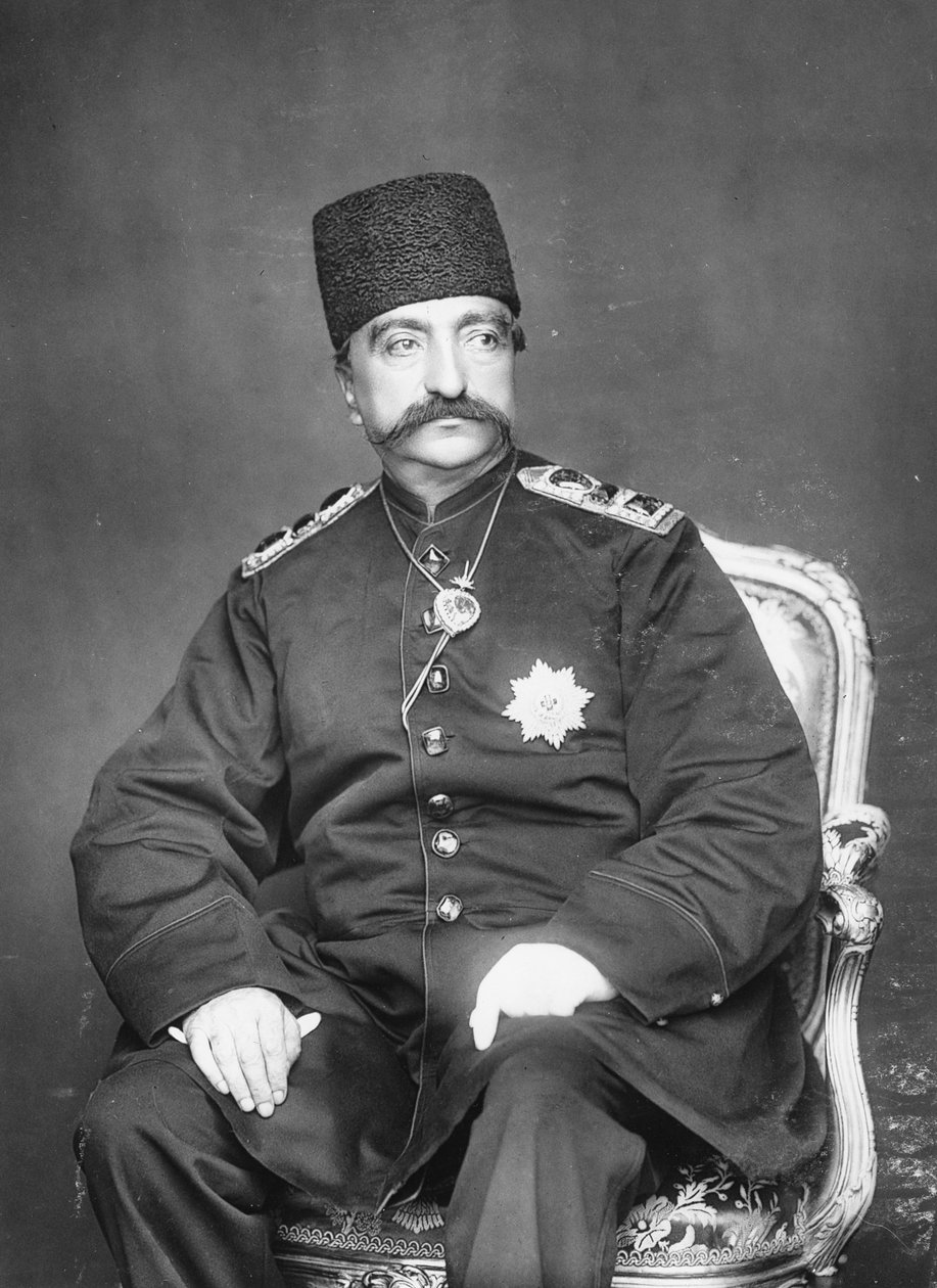 Naser al-Din Shah Qajar fra Persia av English Photographer