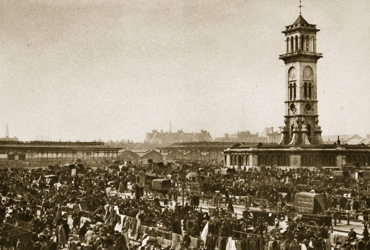 En del av Caledonian Market, et av de største storfemarkedene i verden (sepia-bilde) av English Photographer