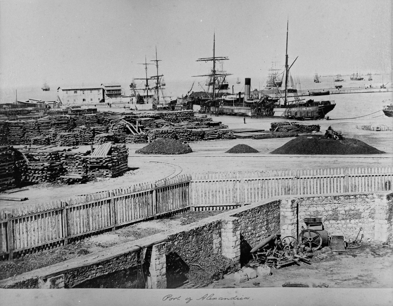 Alexandria havn, ca. 1880-3 av English Photographer