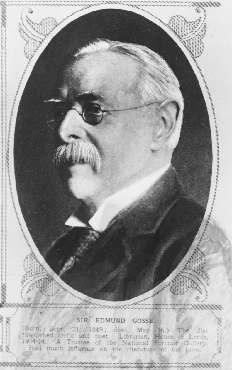 Portrett av Edmund William Gosse av English Photographer