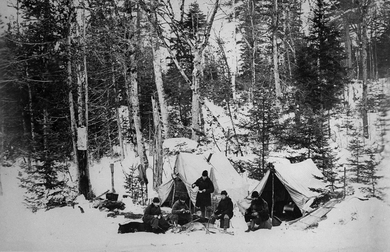 Prins Arthurs elgjaktekspedisjon i Canada, ca. 1870 av English Photographer
