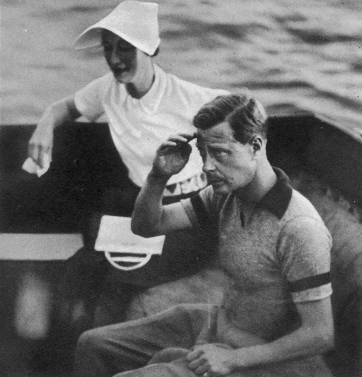Prins Edward og Wallis Warfield Simpson under et kongelig cruise, 1936 av English Photographer