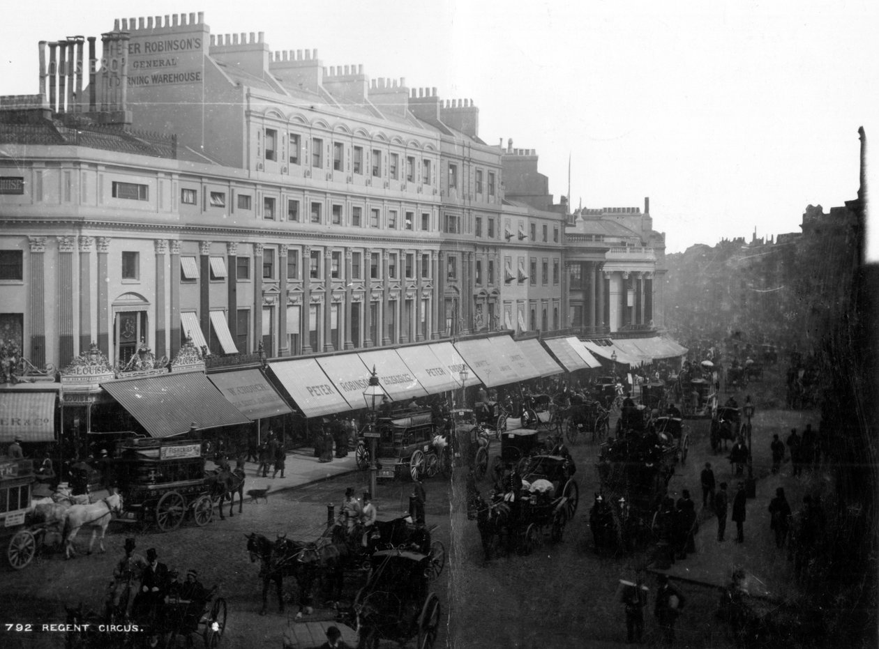 Regent Circus, London, ca. 1890 av English Photographer