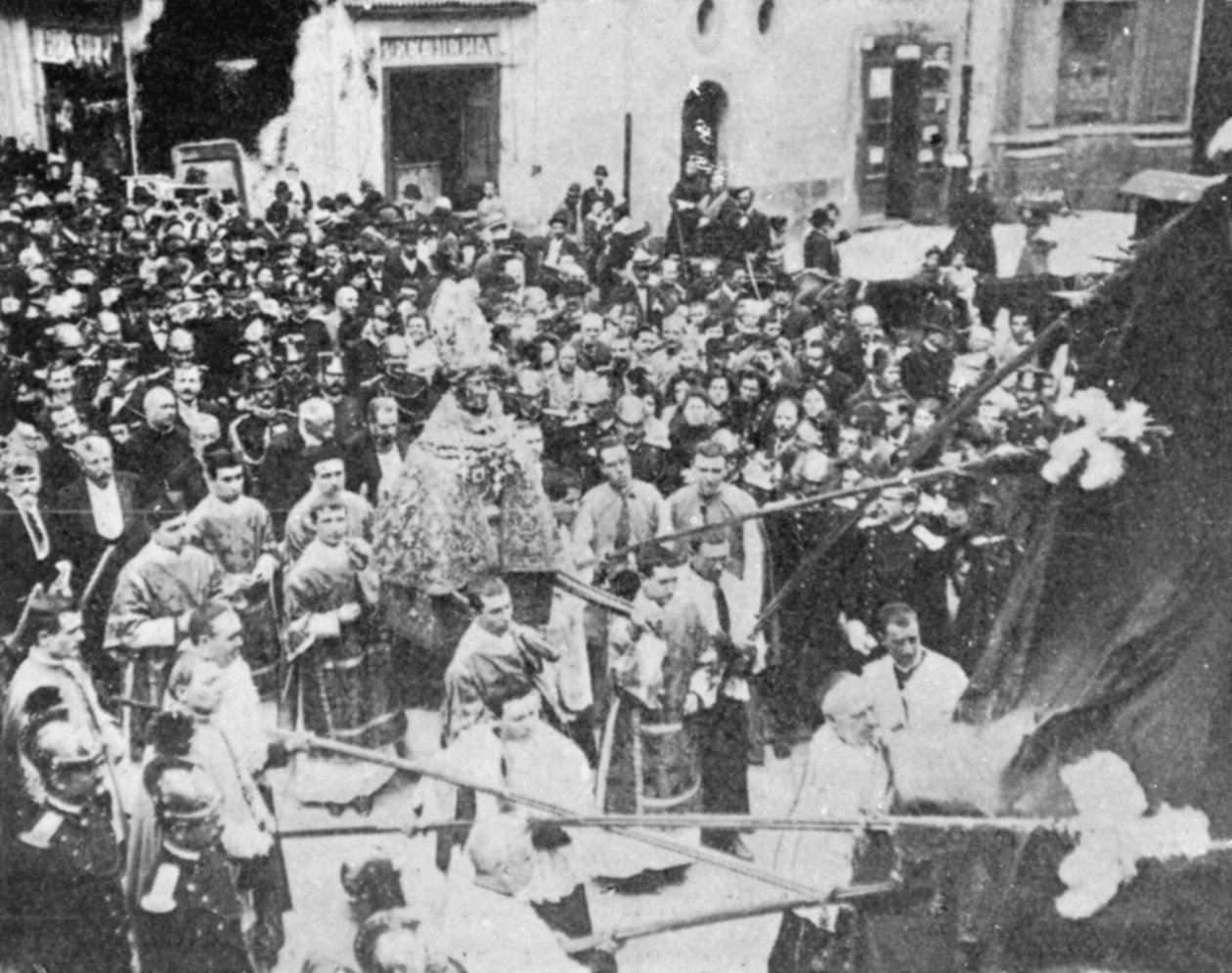 Saint January Day i Napoli, Italia, illustrasjon fra Kongen, 25. mai 1901 av English Photographer
