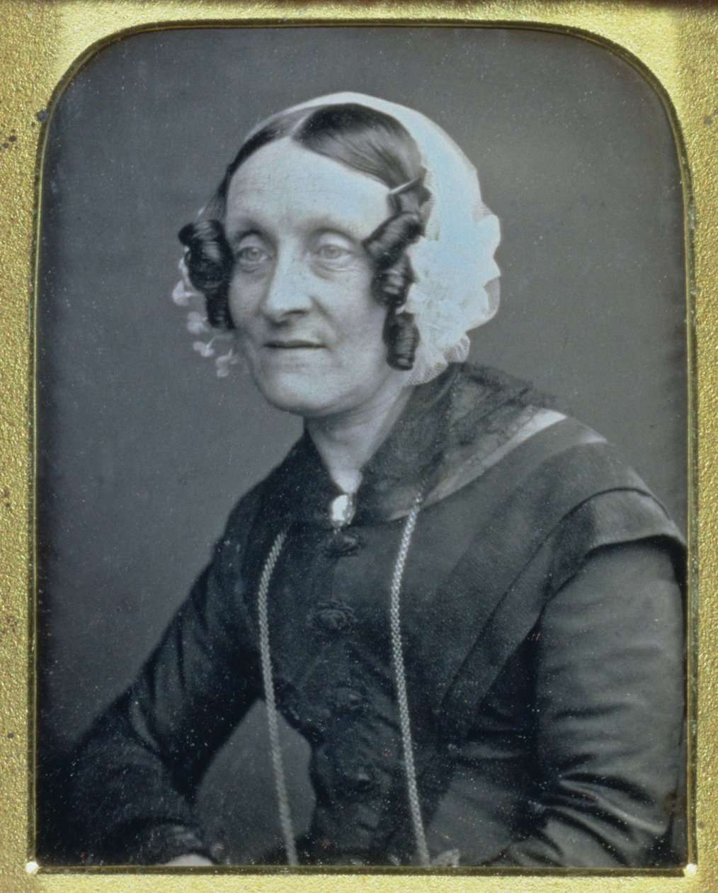 Sarah Faraday, kone til Michael Faraday (1791-1867) 1840-50-tallet (daguerreotypi) av English Photographer