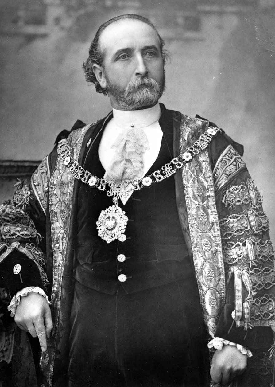 Sir James Whitehead, Lord Mayor of London, ca. 1888-9 av English Photographer