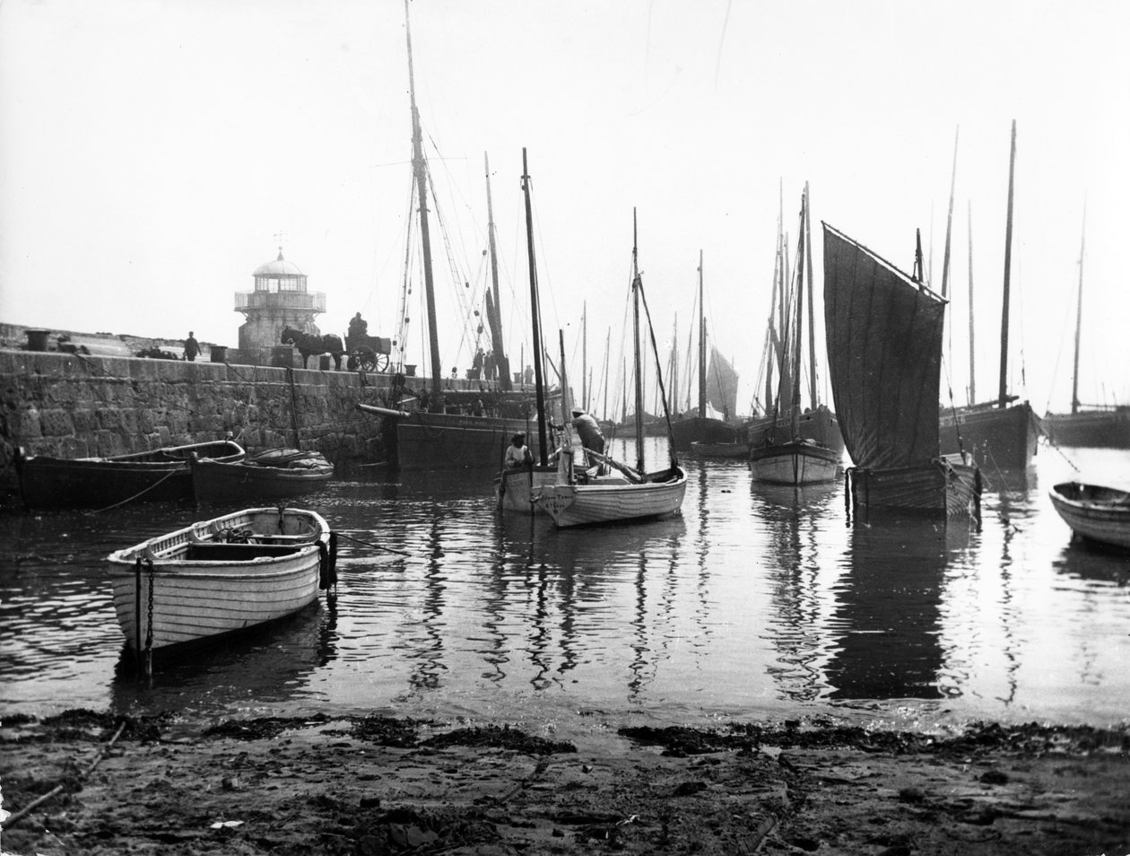 Smeatons Pier, St Ives, ca. 1880-tallet av English Photographer