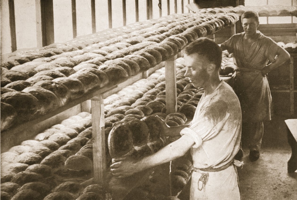 The Bakery, Eastcote, illustrasjon fra tyske fanger i Storbritannia (fotogravyr) av English Photographer