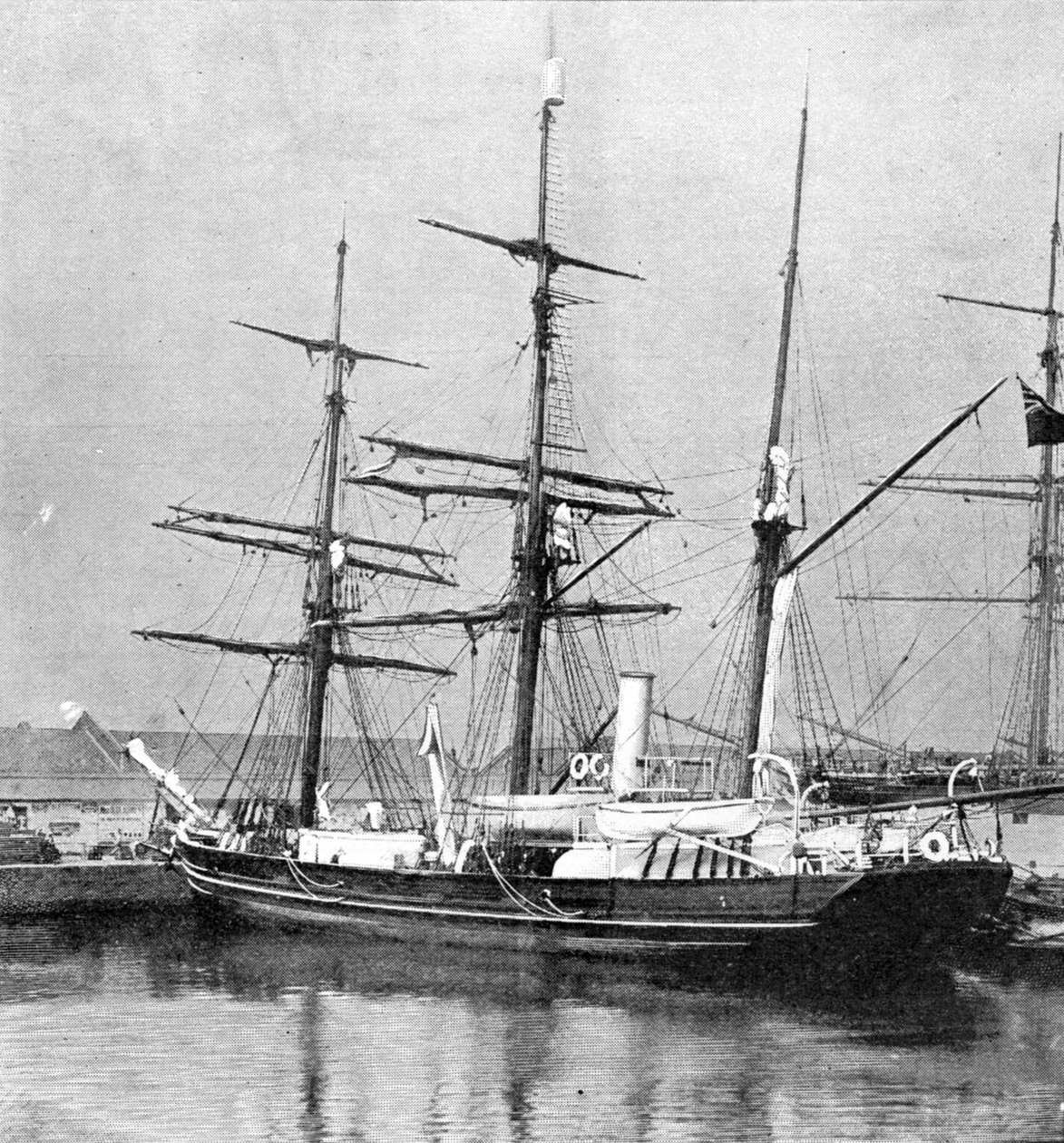 The National Antarctic Expedition Relief Ship, illustrasjon fra The Graphic, 19. juli 1902 av English Photographer
