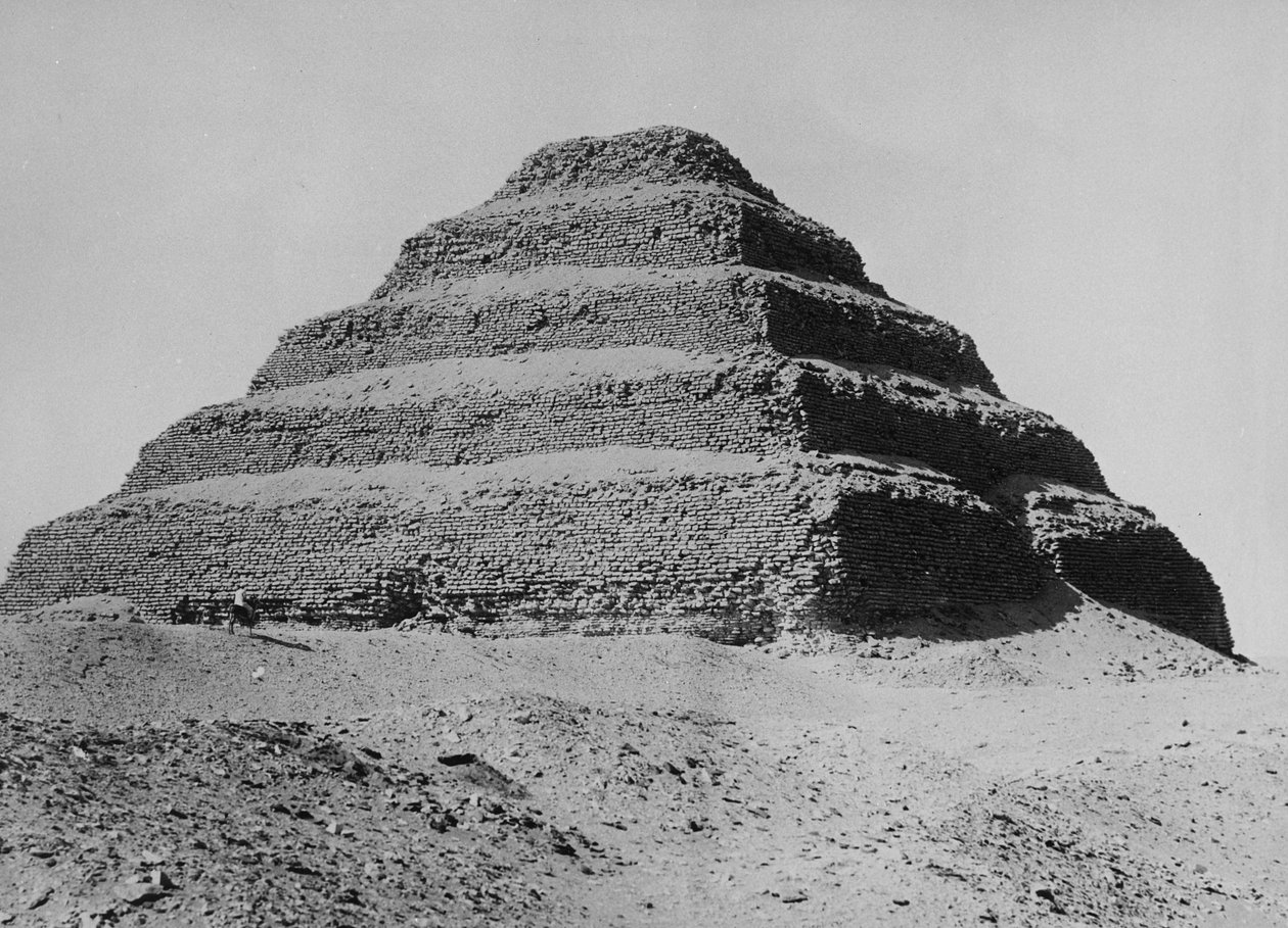 Pyramiden i Sakkara, ca. 1904-05 av English Photographer