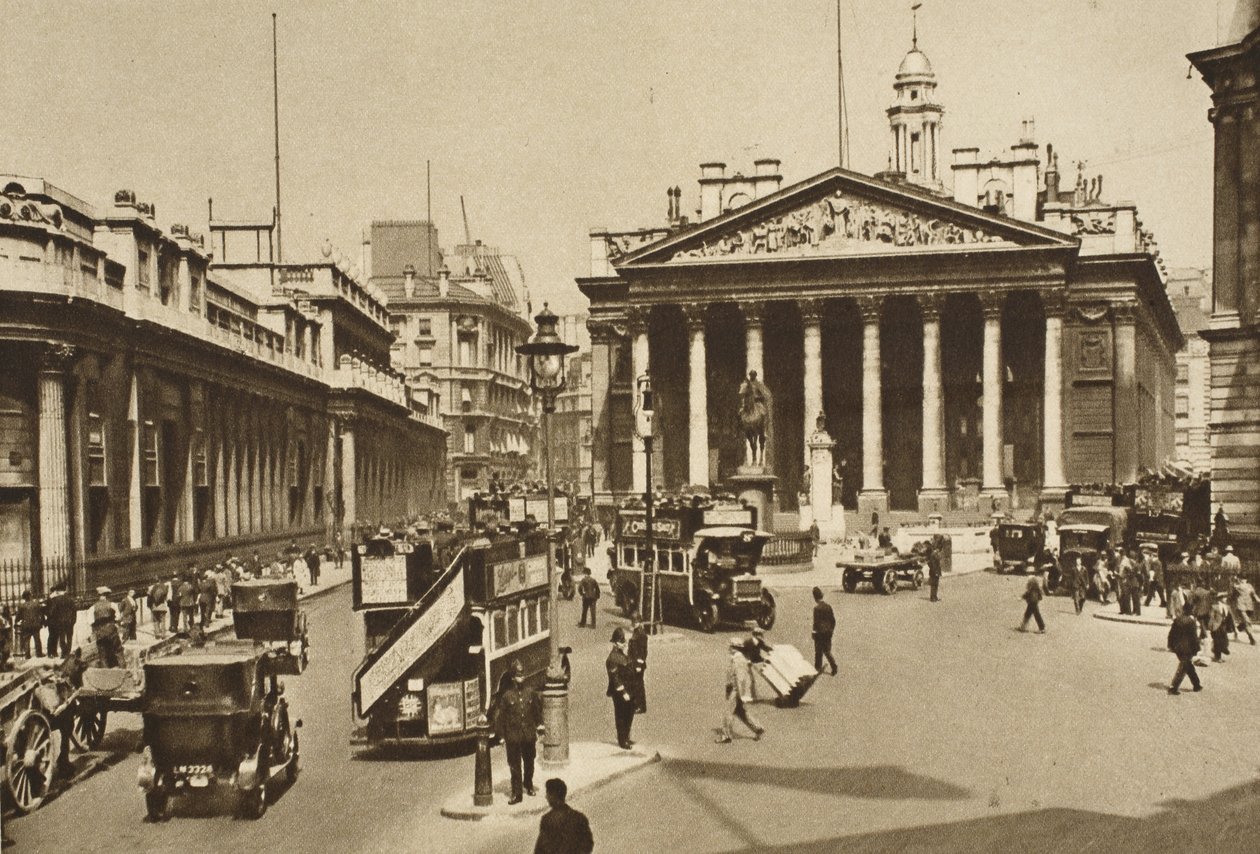 Den travleste delen av Square Mile (sepia-bilde) av English Photographer