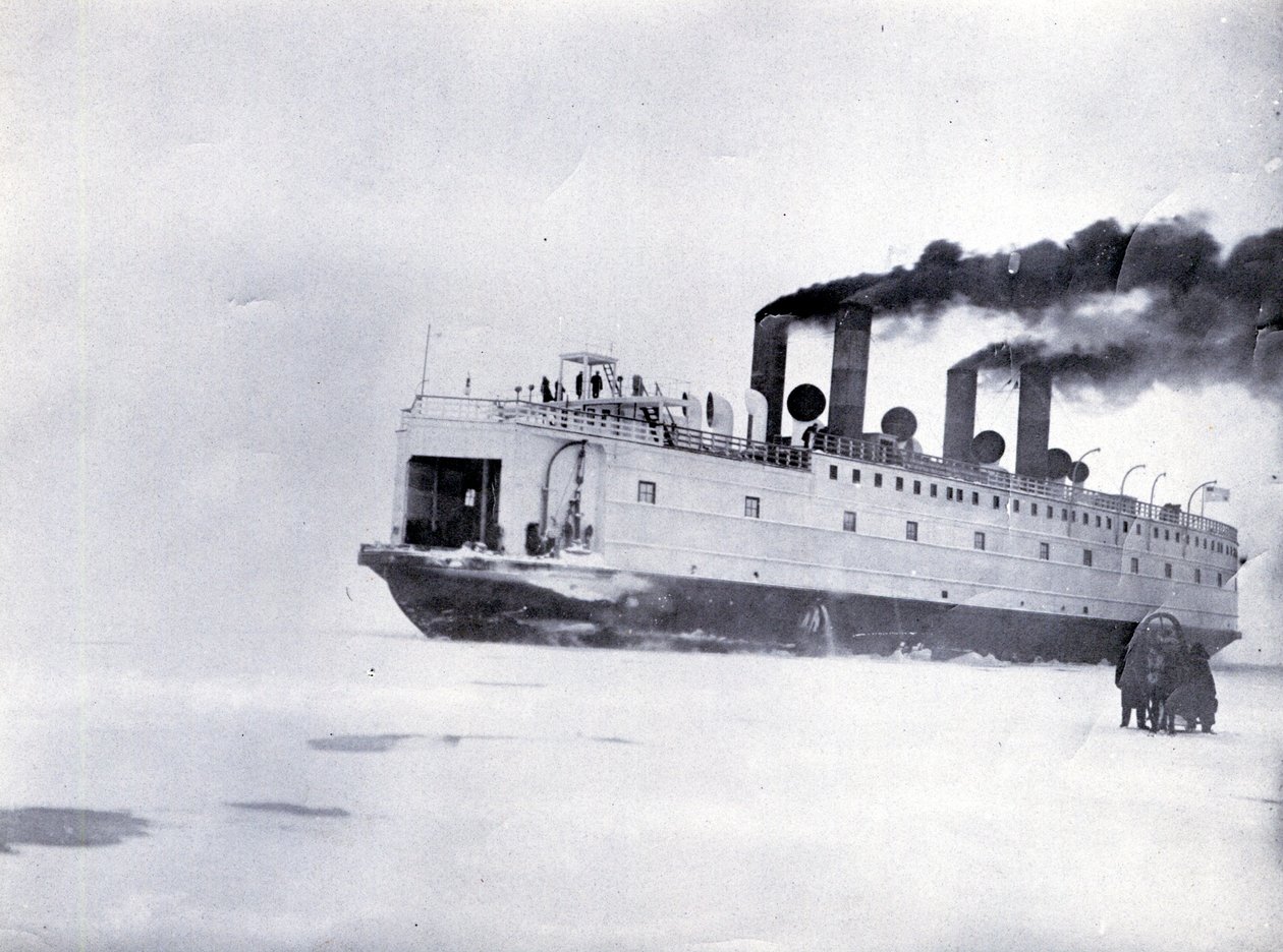 Den isbrytende togfergedamperen SS Baikal, Baikalsjøen av English Photographer