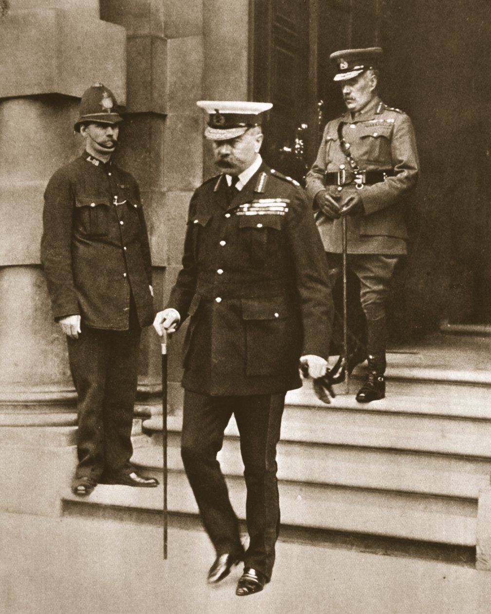 Det siste fotografiet av Lord Kitchener, fra The Illustrated War News, 14. juni 1916 (sepiafoto) av English Photographer
