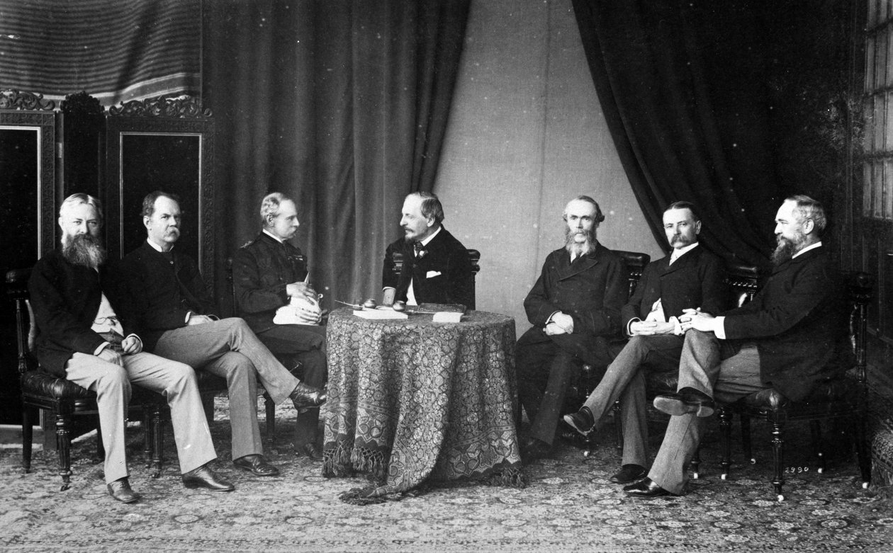 Visekonge Lord Dufferin, Lord Roberts av Kandahar og råd, ca. 1884-88 av English Photographer