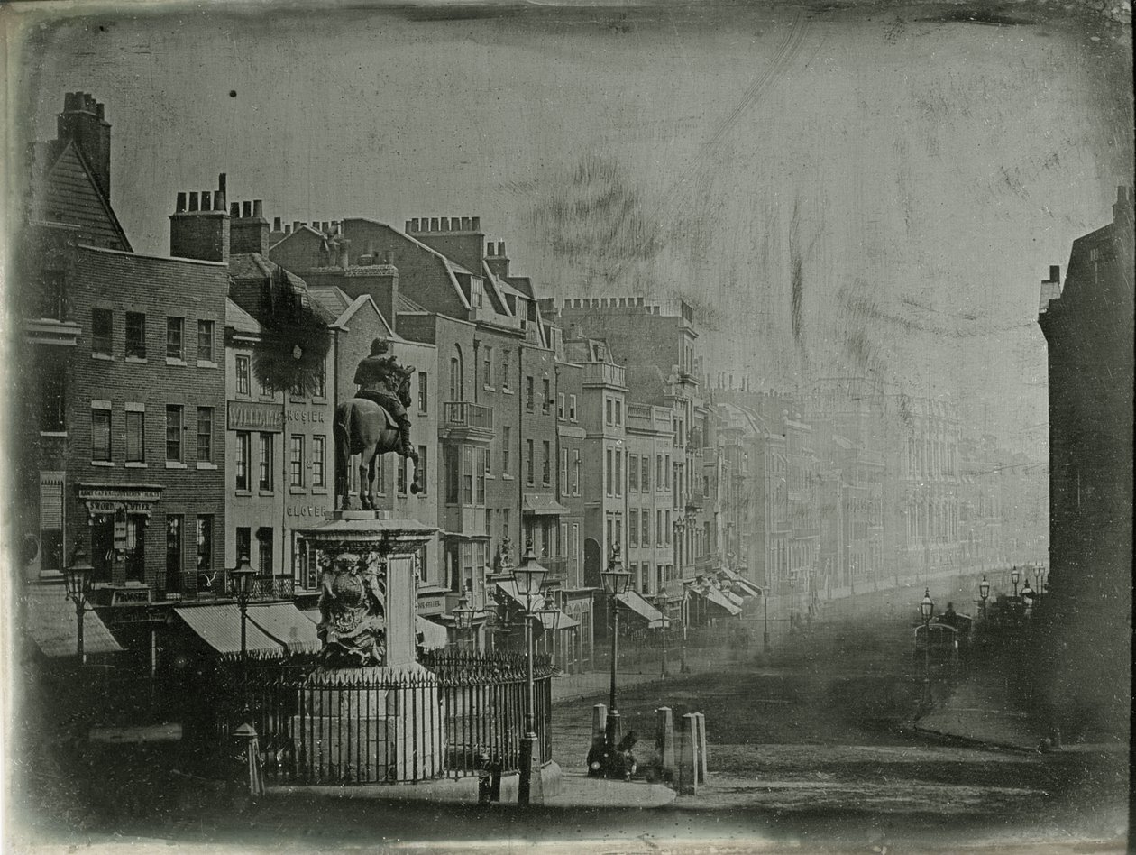 Whitehall og statuen av kong Charles I (1600-49), London, ca. 1852 av English Photographer