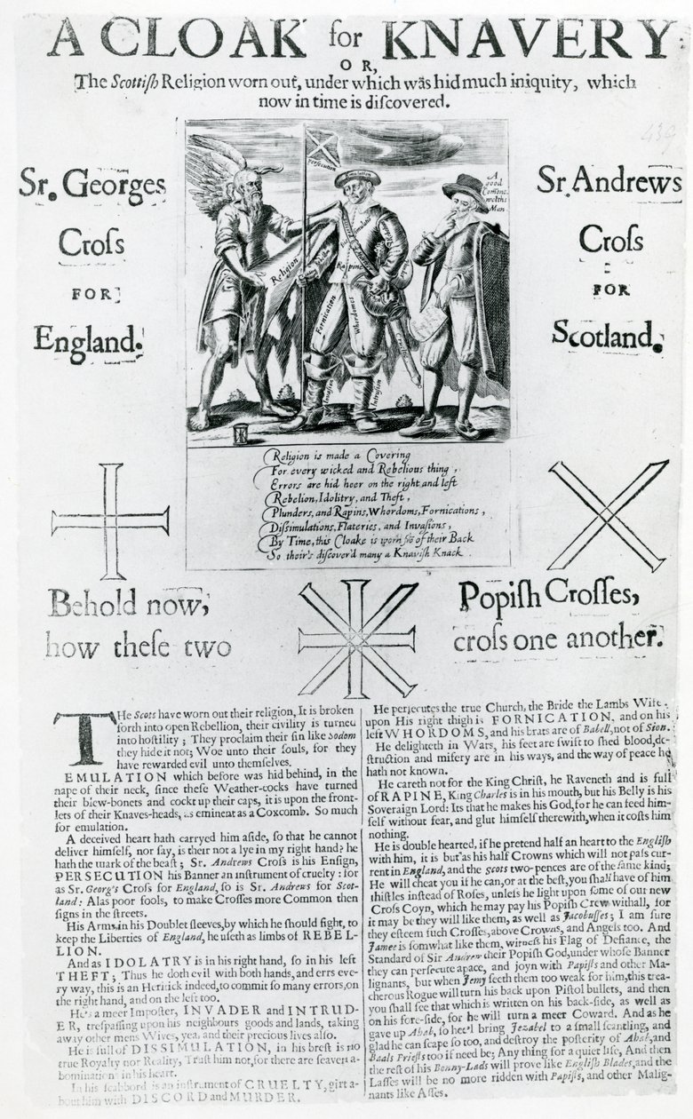 A Cloak for Knavery, 1642 (gravering og boktrykk) av English School