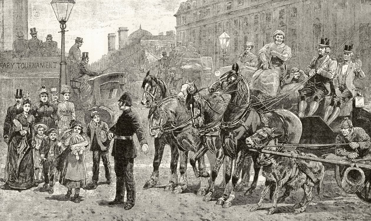A Crowded Crossing on a London Street, fra 