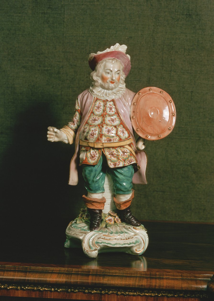 En derbyfigur av Falstaff (porselen) av English School