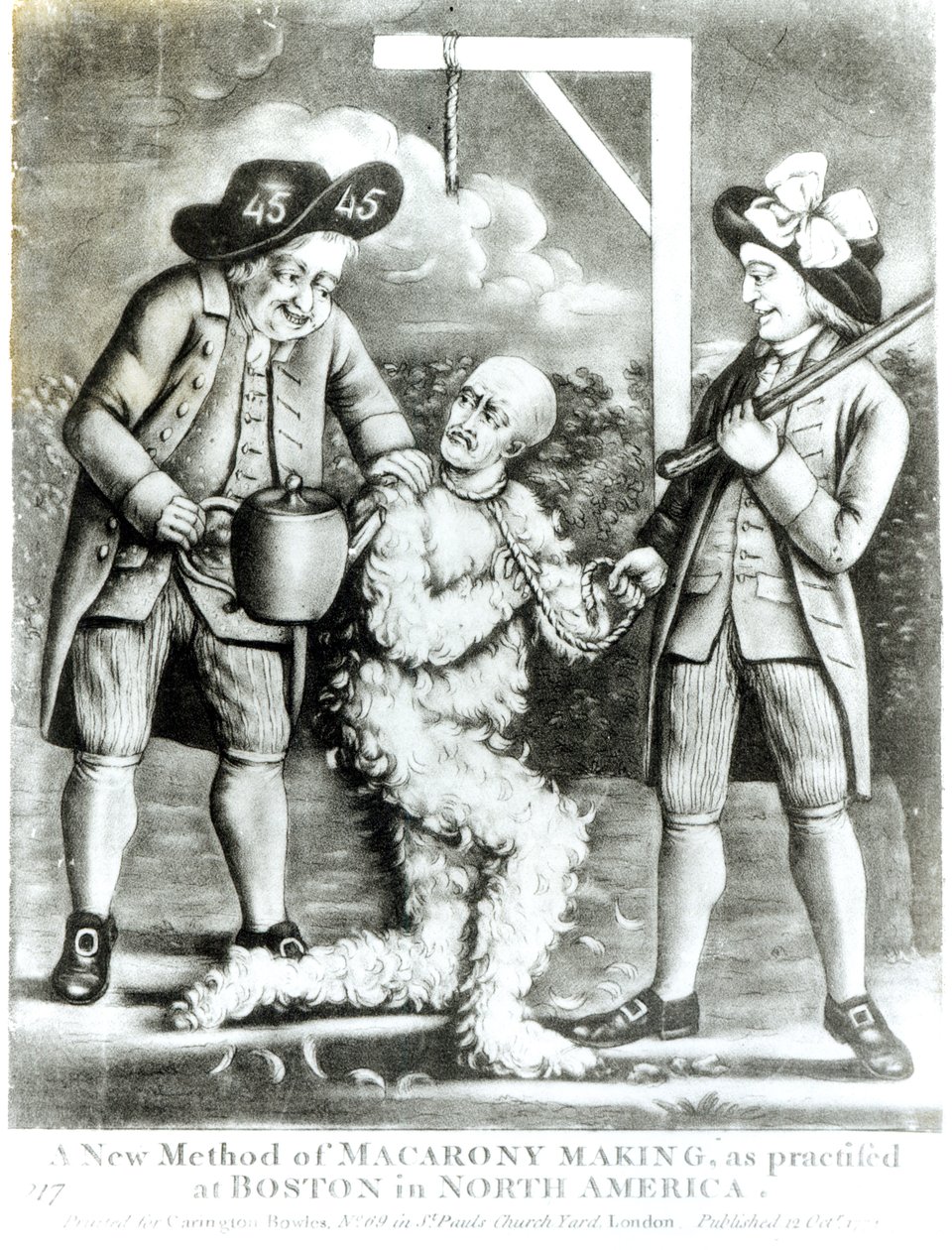 En ny metode for å lage makaroni slik den ble praktisert i Boston i Nord-Amerika, 12. oktober 1774 av English School