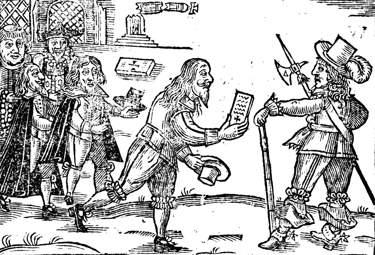 En skotte som begjærte Charles I (1600-49) av English School